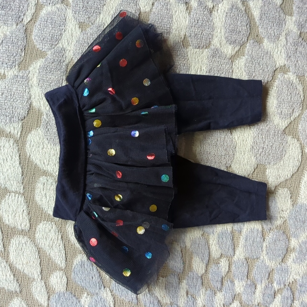 BabyGap Baby Girls Tutu with Attached Navy Leggings - Size 0-3 Months